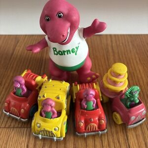 Barney the‎ Dinosaur Cars Lyons Group 1993 Lot of  4